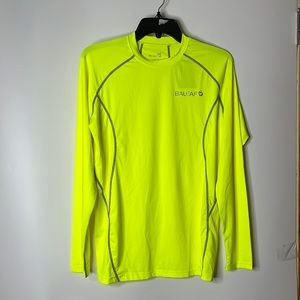 NWT Men’s Baleaf Sportswear Long Sleeve Shirt Top Stretch Yellow L LARGE